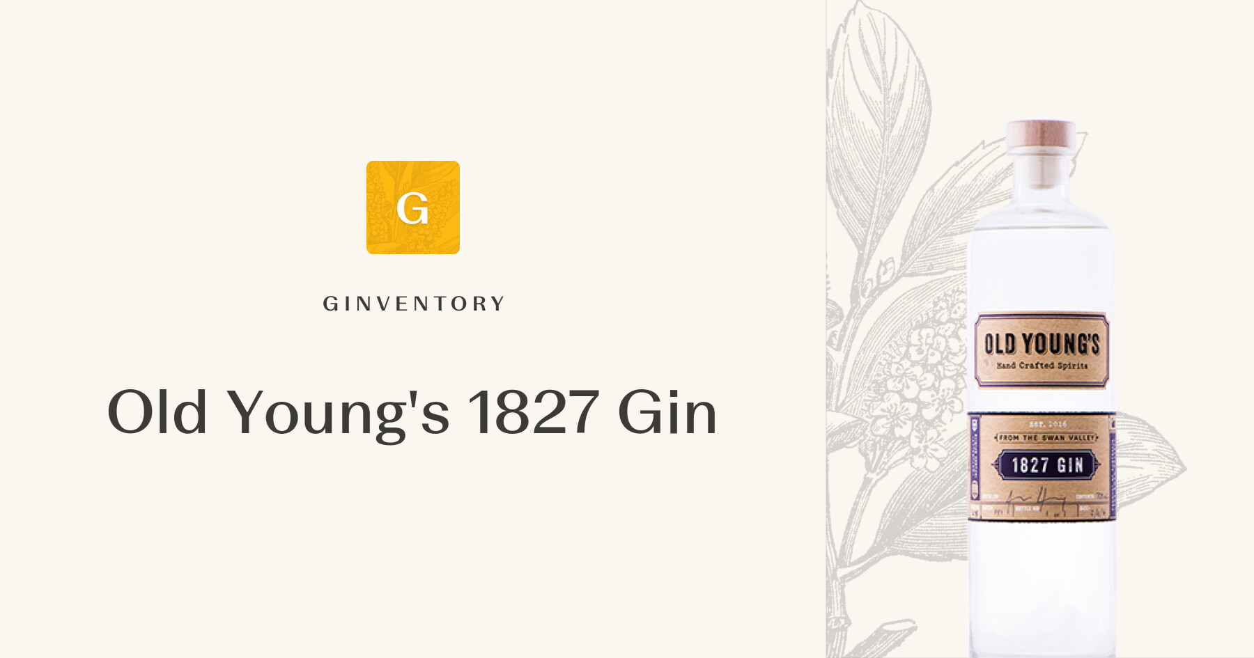 Old Young's 1827 Gin — Ginebras | Ginventory