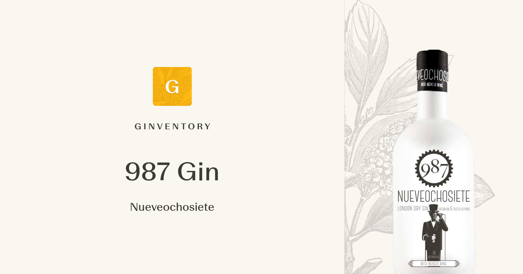 987 Gin - Nueveochosiete — Gins | Ginventory