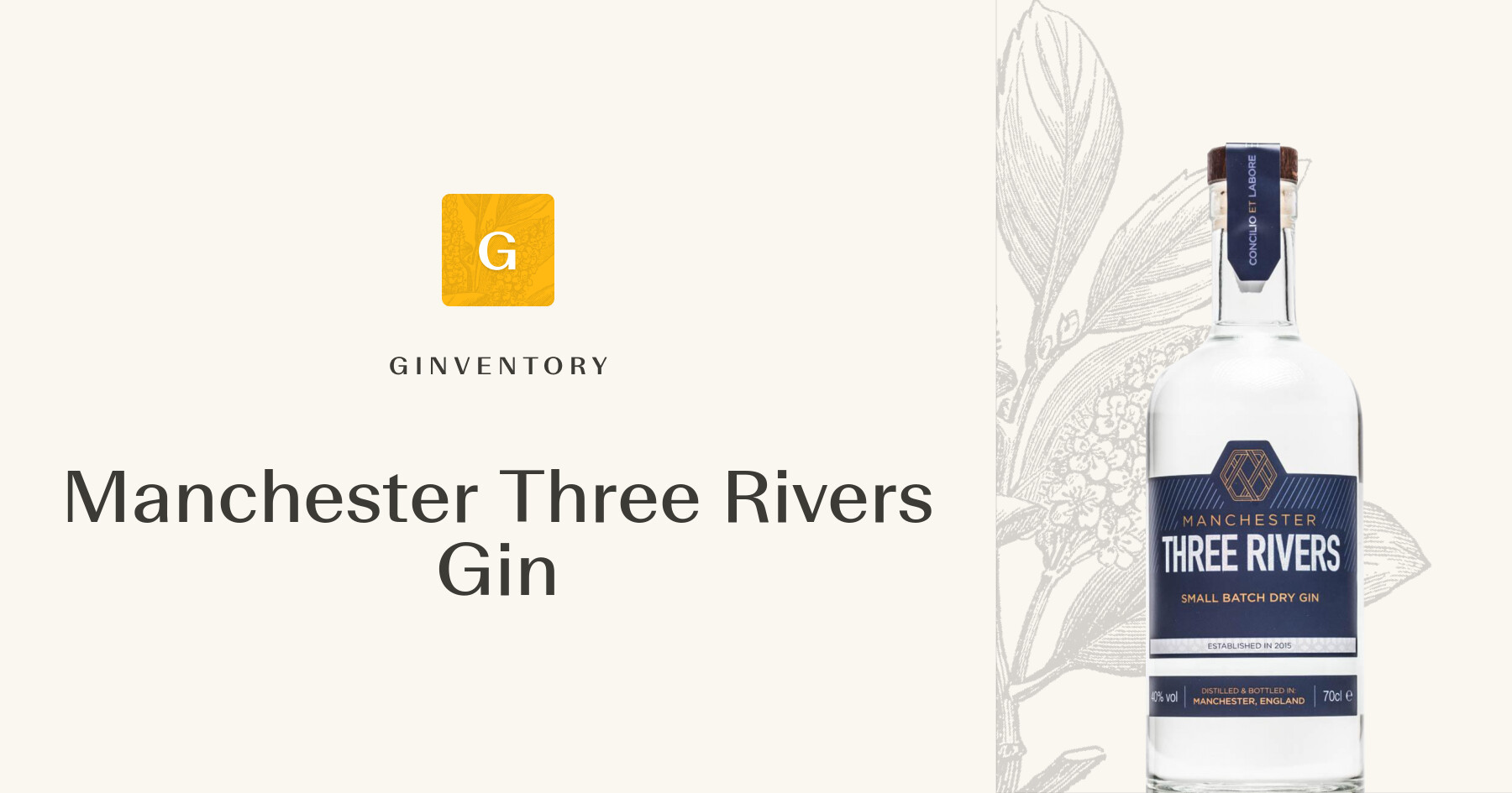 Manchester Three Rivers Gin — Gins | Ginventory
