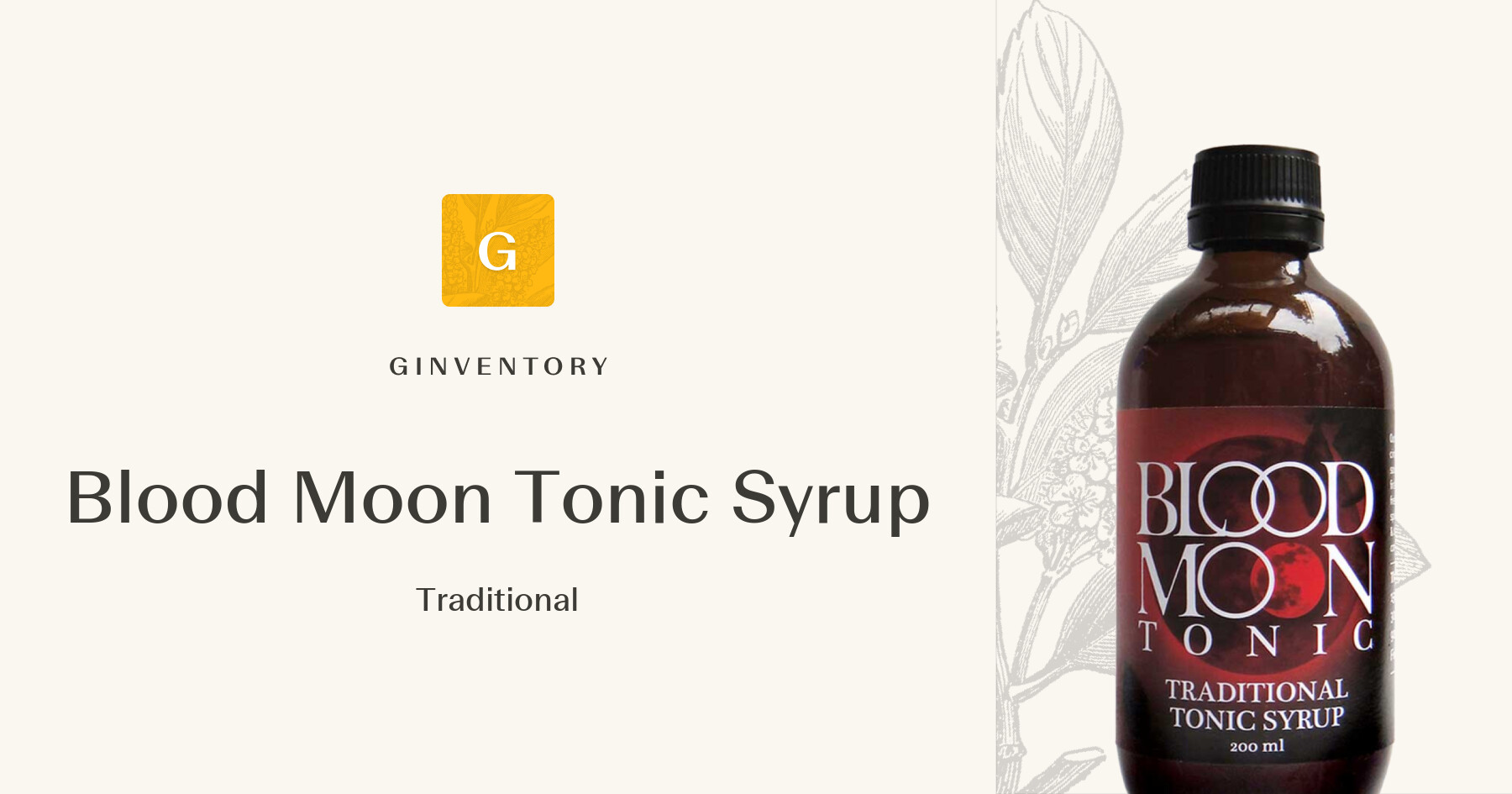 Blood Moon Tonic Syrup - Traditional — Tonics | Ginventory