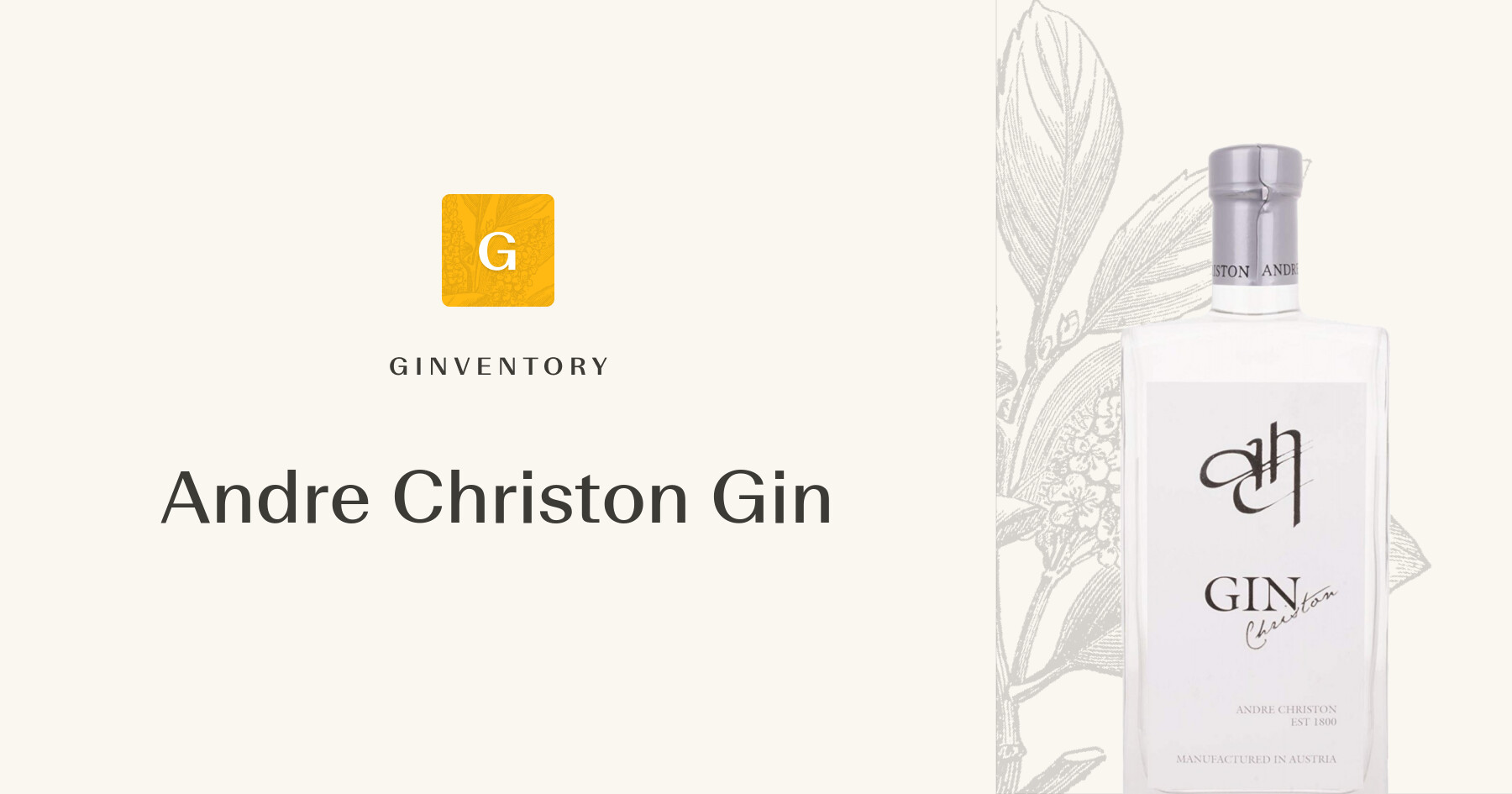 Andre Christon Gin — Gins | Ginventory