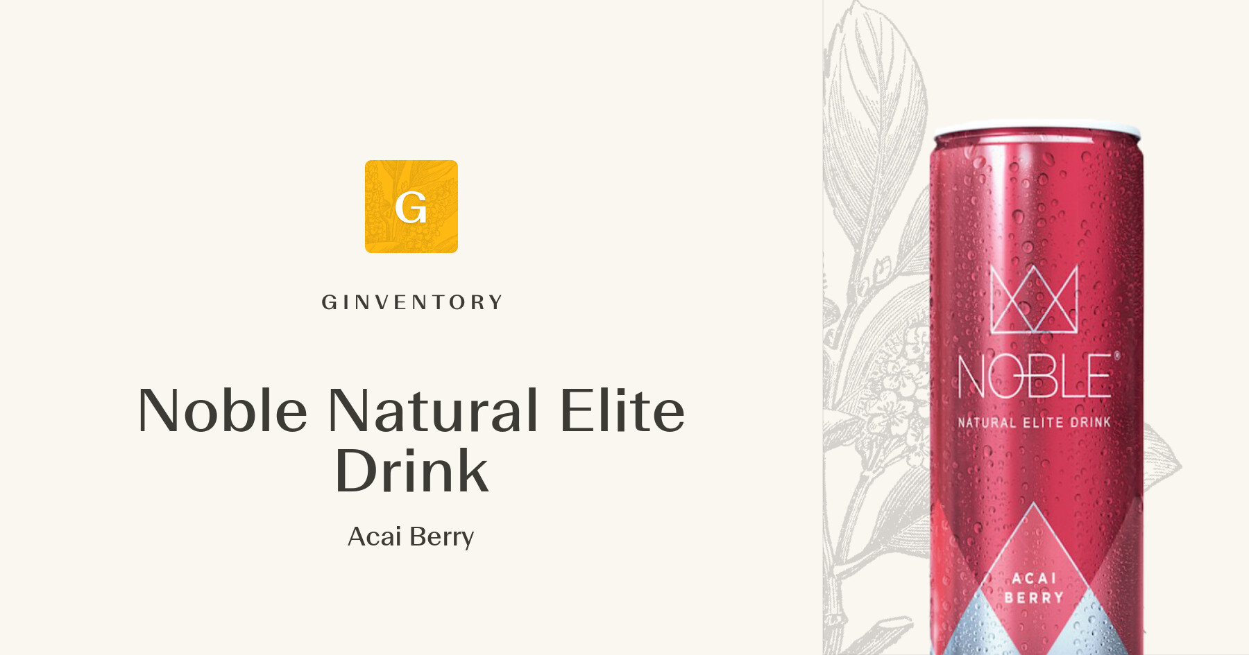 Noble Natural Elite Drink - Acai Berry — Tonics | Ginventory