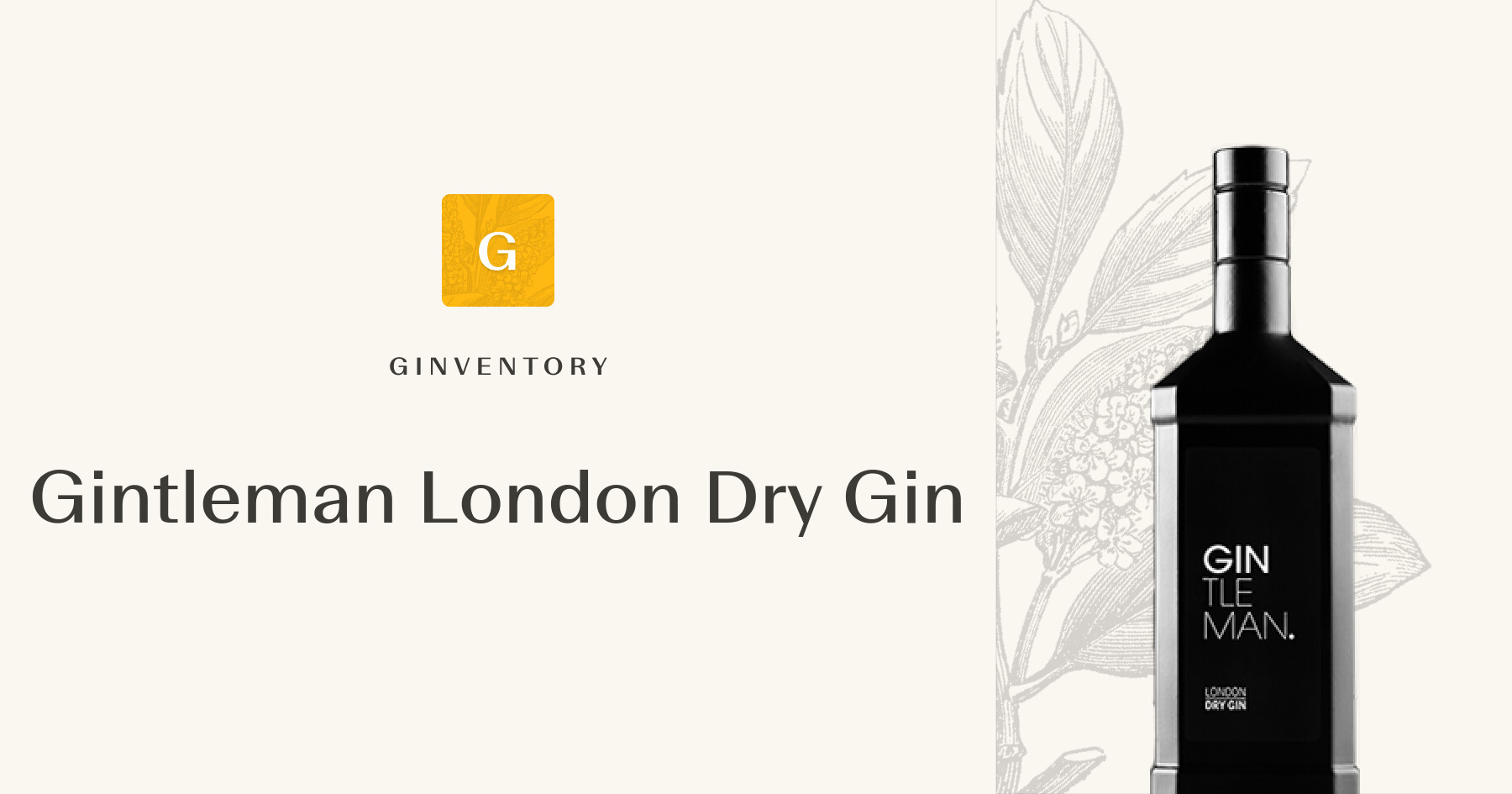 Gintleman London Dry Gin — Gins | Ginventory