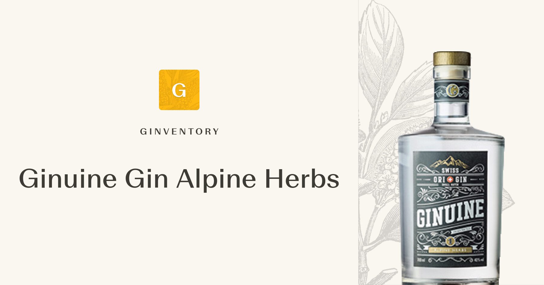 Ginuine Gin Alpine Herbs — Gins | Ginventory