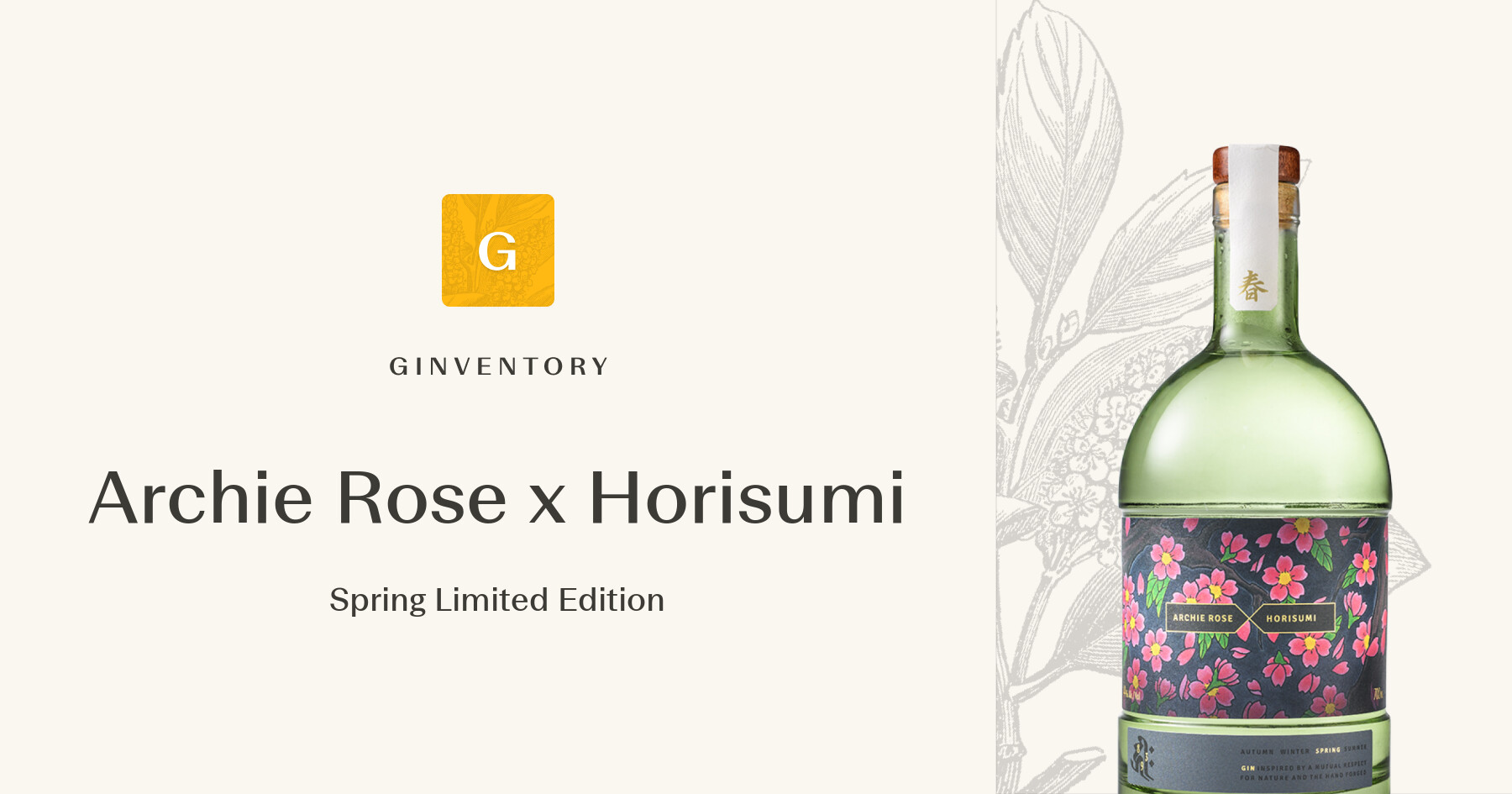 Archie Rose x Horisumi - Spring Limited Edition — Gins | Ginventory