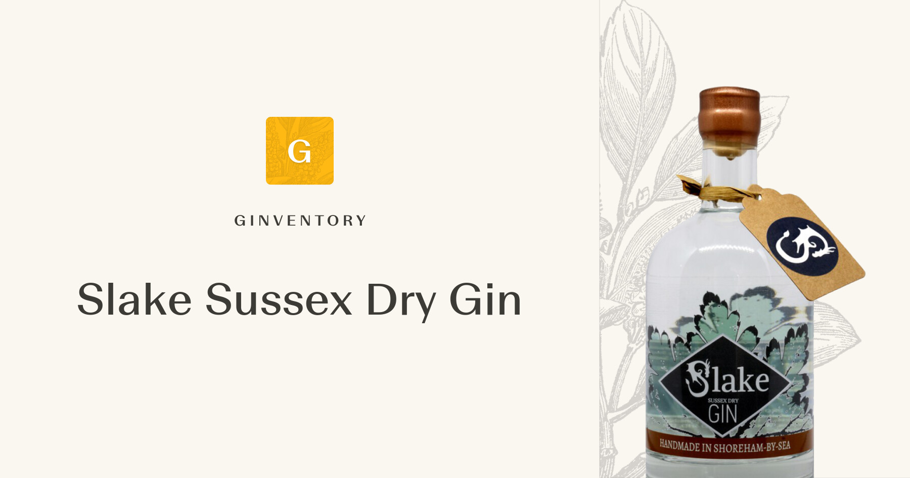 Slake Sussex Dry Gin — Gins | Ginventory