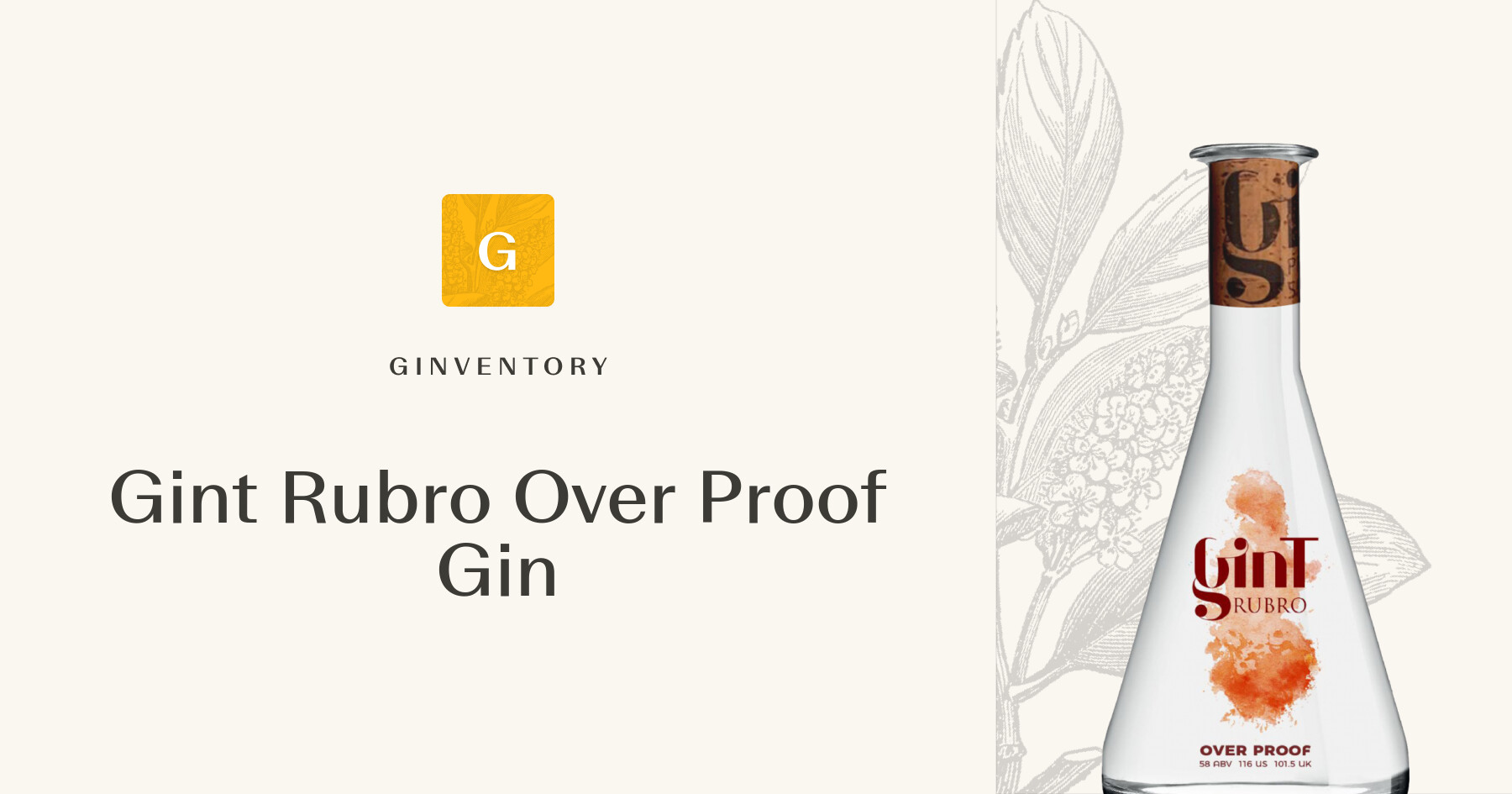 Gint Rubro Over Proof Gin — Gins | Ginventory