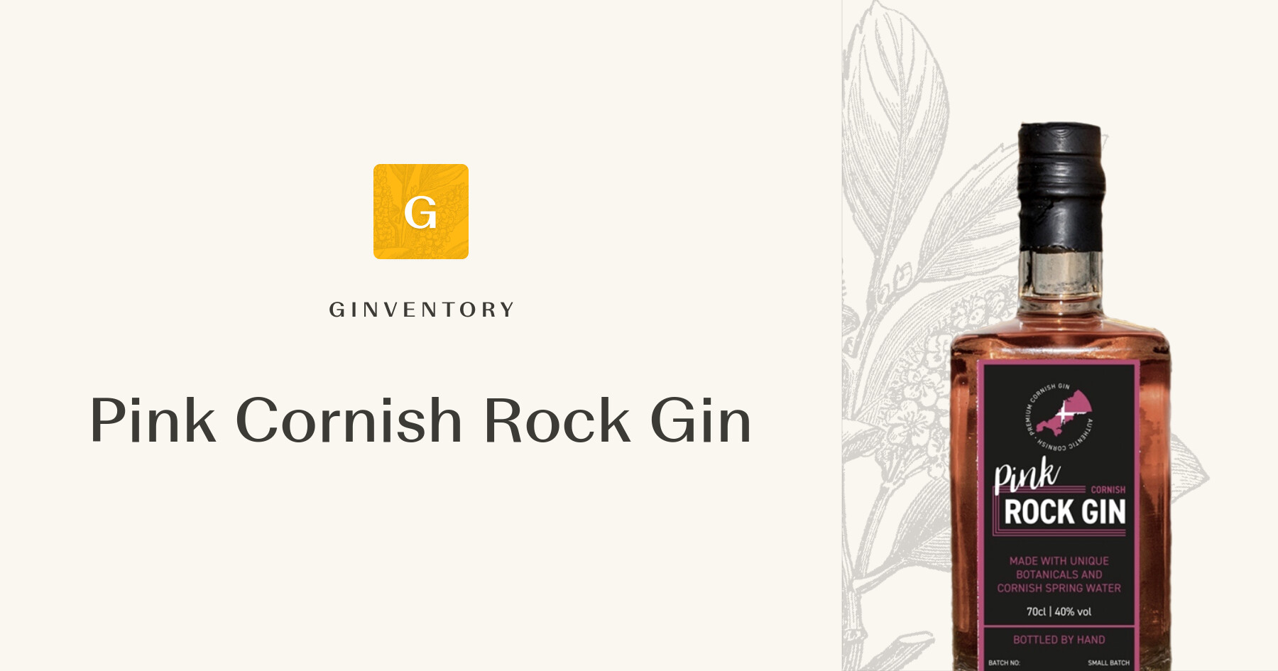 Pink Cornish Rock Gin — Ginebras | Ginventory