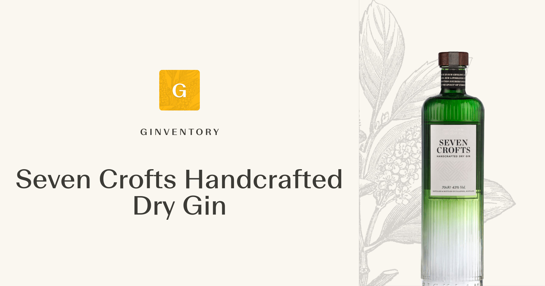 Seven Crofts Handcrafted Dry Gin — Gins | Ginventory