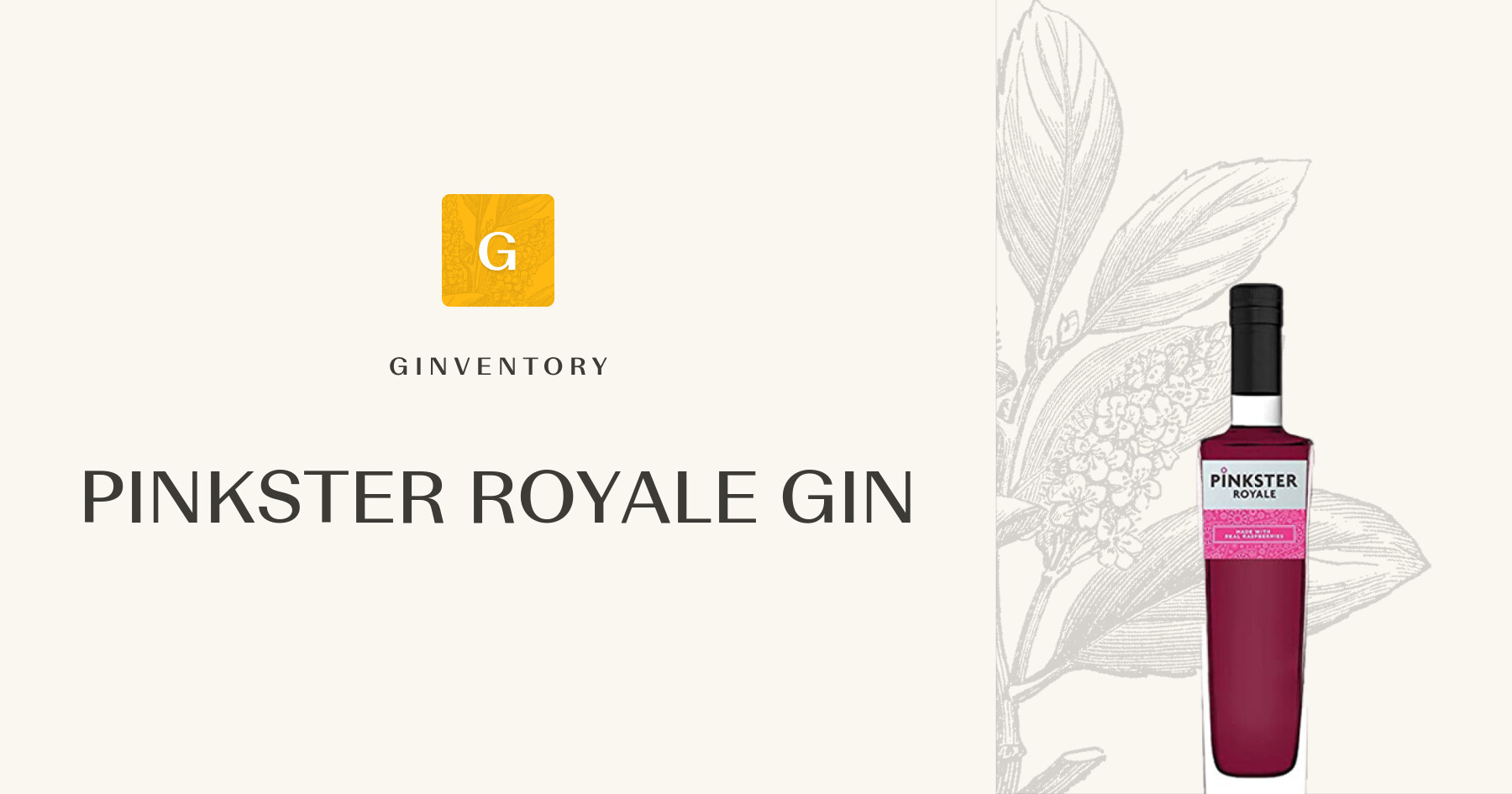 PINKSTER ROYALE GIN — Gins | Ginventory