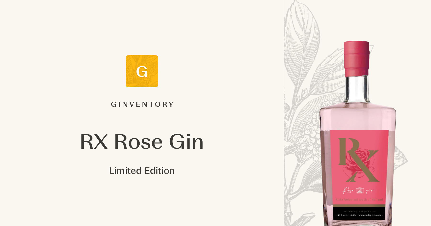 RX Rose Gin - Limited Edition — Gins | Ginventory
