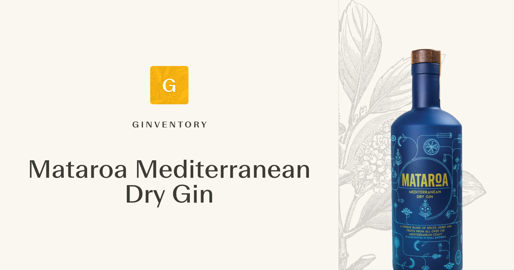 Mataroa Mediterranean Dry Gin — Gins | Ginventory