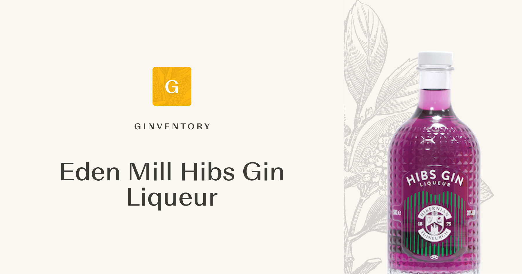 Eden Mill Hibs Gin Liqueur — Gins | Ginventory