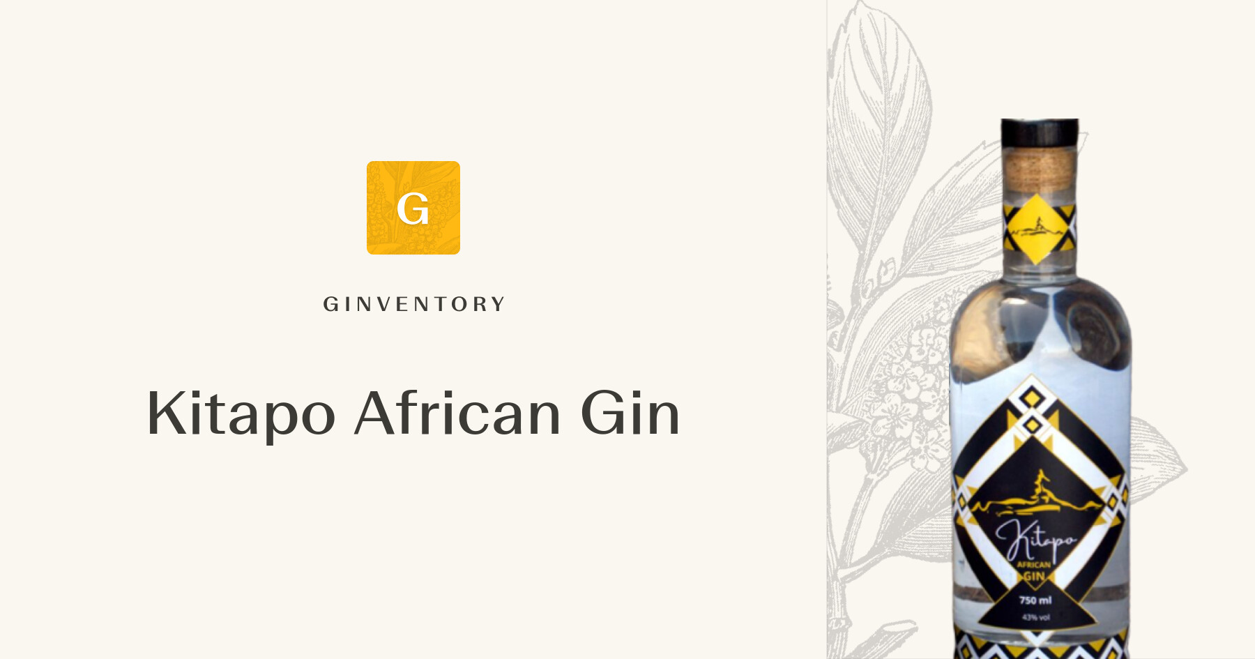 Kitapo African Gin — Gins | Ginventory
