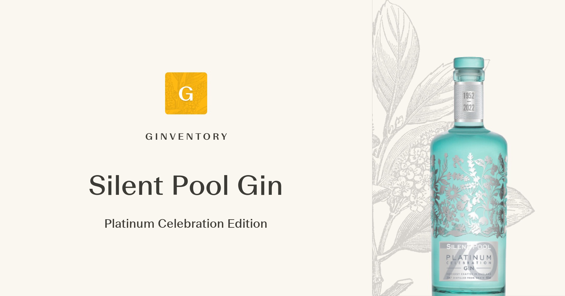 Silent Pool Gin - Platinum Celebration Edition — Gins | Ginventory