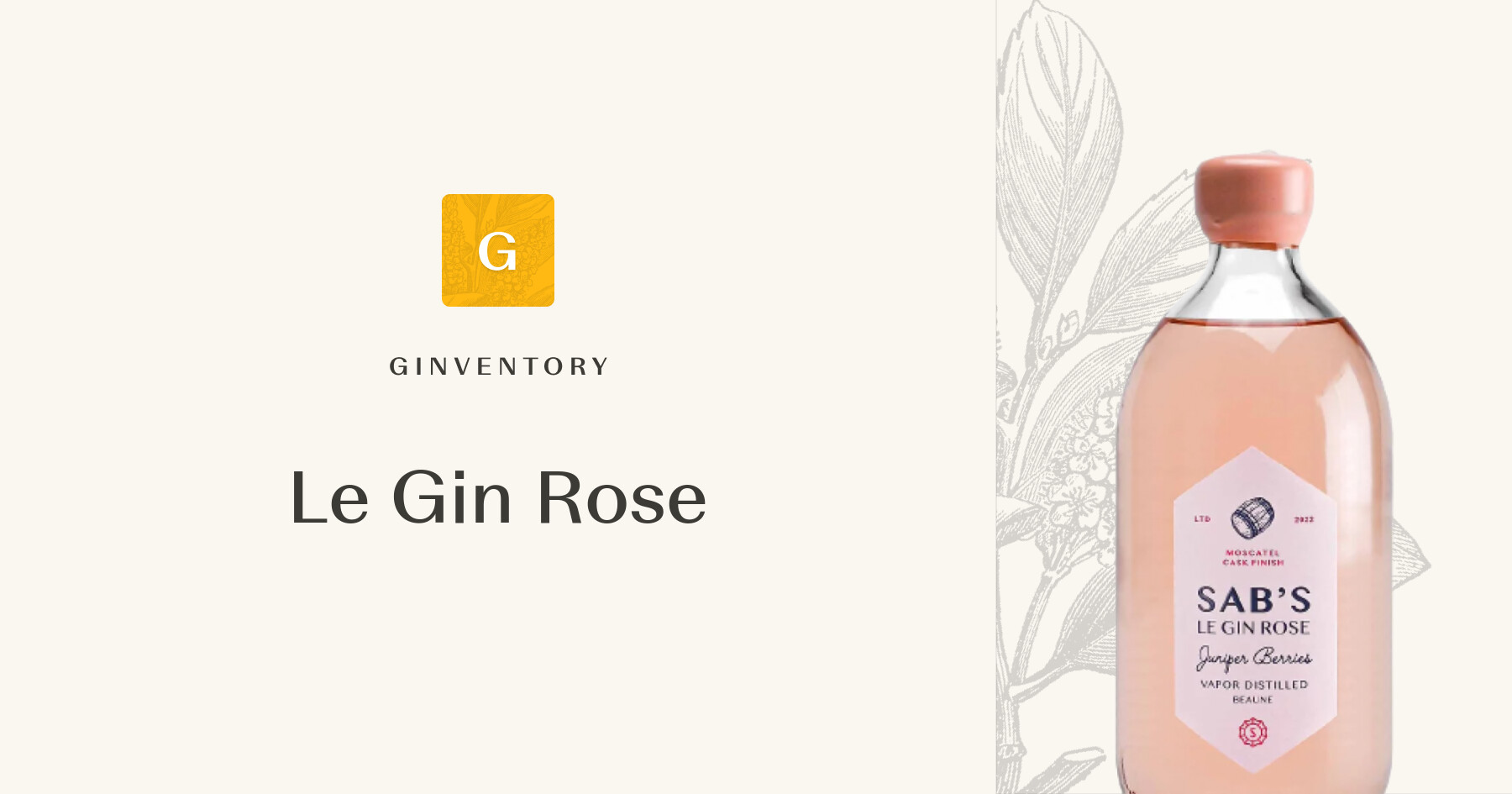 Le Gin Rose — Gins | Ginventory