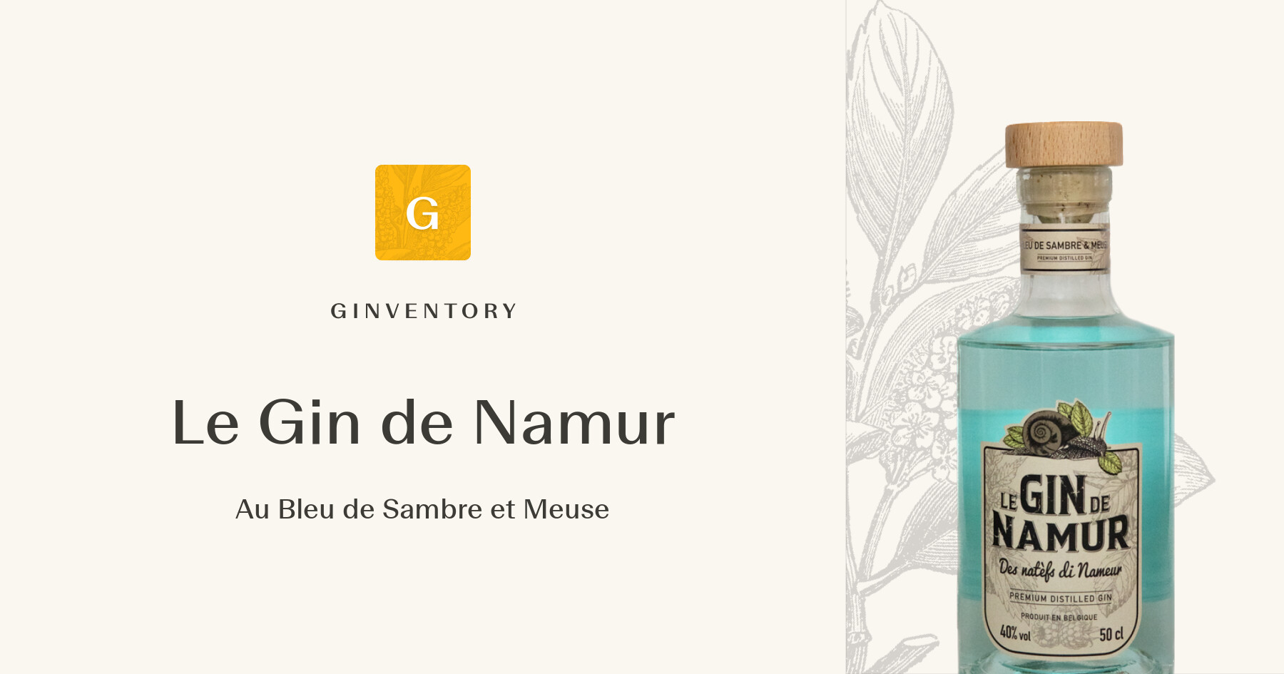 Le Gin de Namur - Au Bleu de Sambre et Meuse — Gins | Ginventory