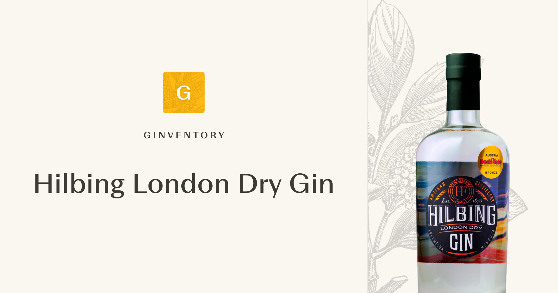 Hilbing London Dry Gin — Gins | Ginventory