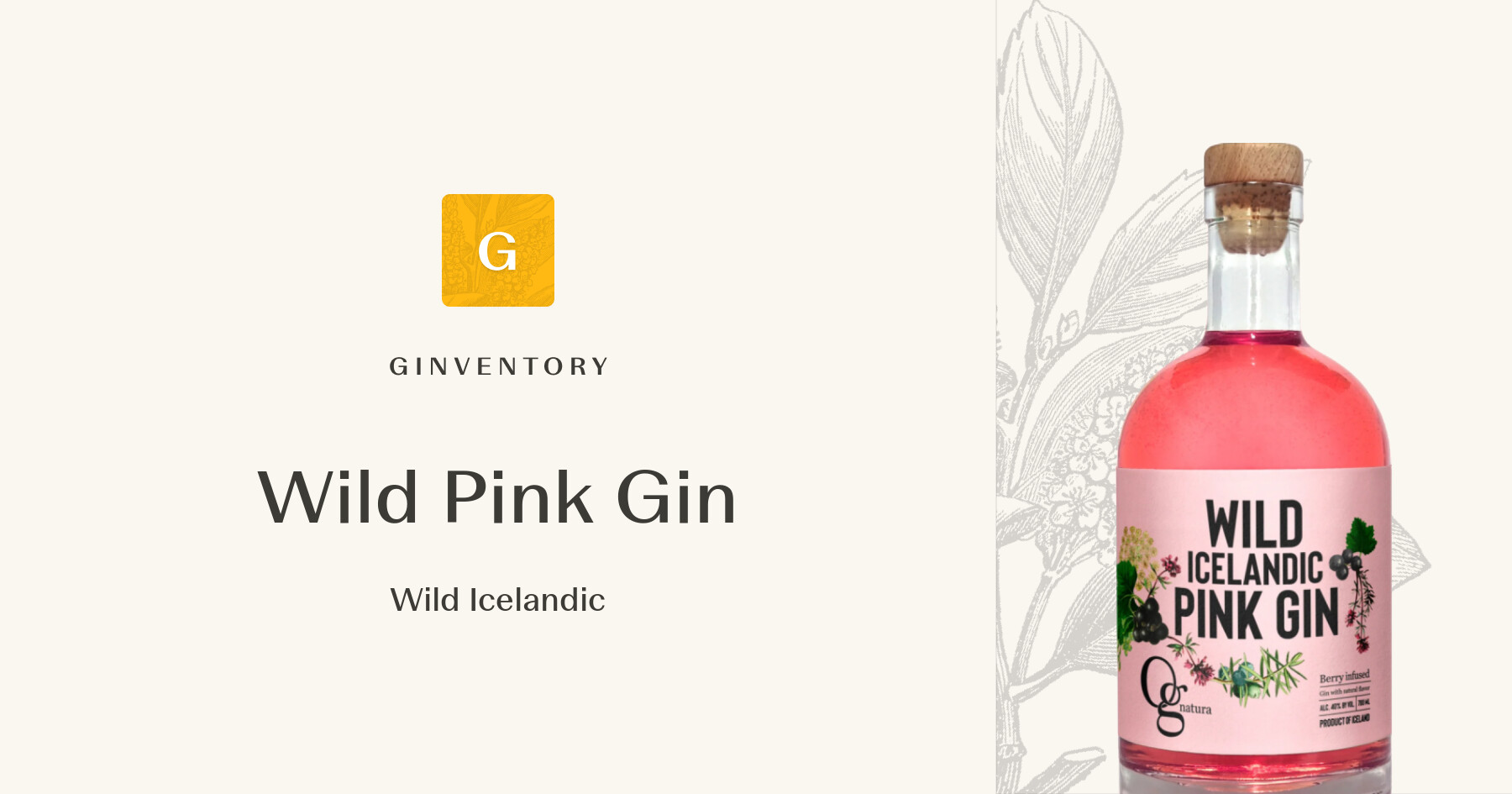Wild Pink Gin - Wild Icelandic — Gins | Ginventory