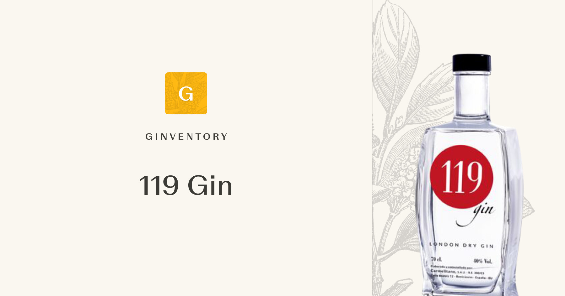 119 Gin — Gins | Ginventory