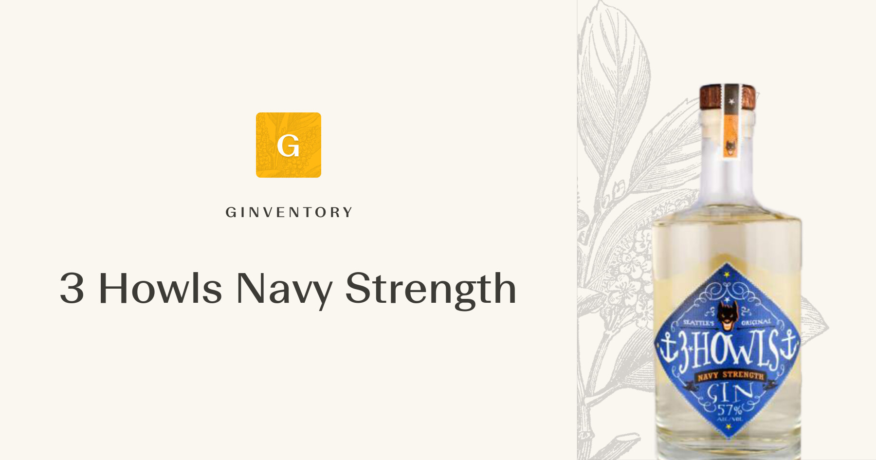 3 Howls Navy Strength — Gins | Ginventory