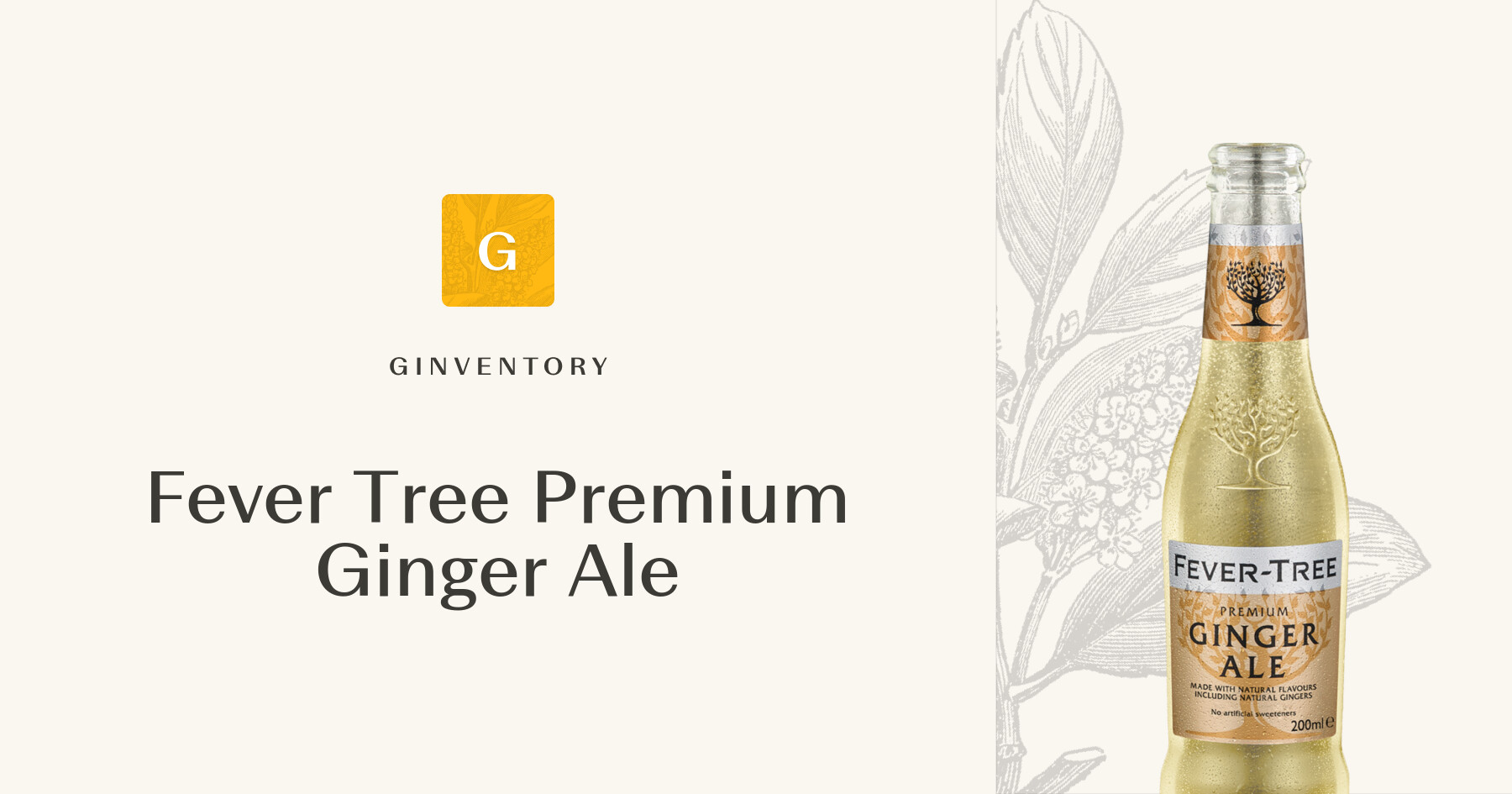 Fever Tree Premium Ginger Ale — Tonics | Ginventory
