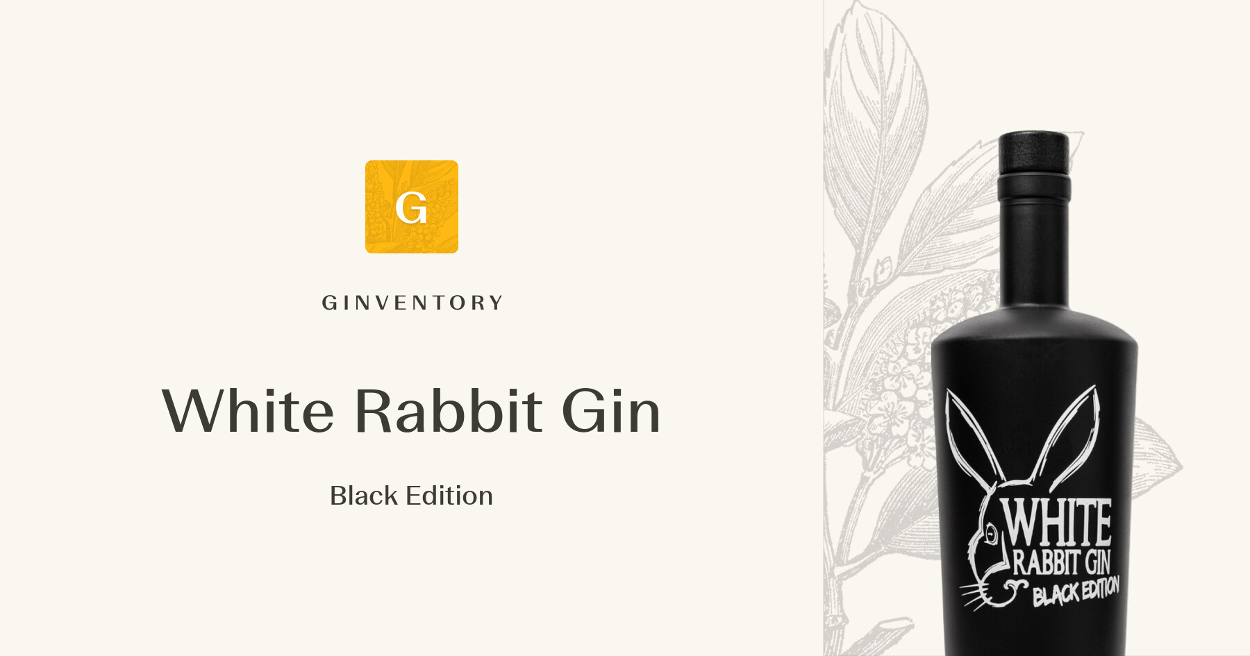 White Rabbit Gin - Black Edition — Gins | Ginventory