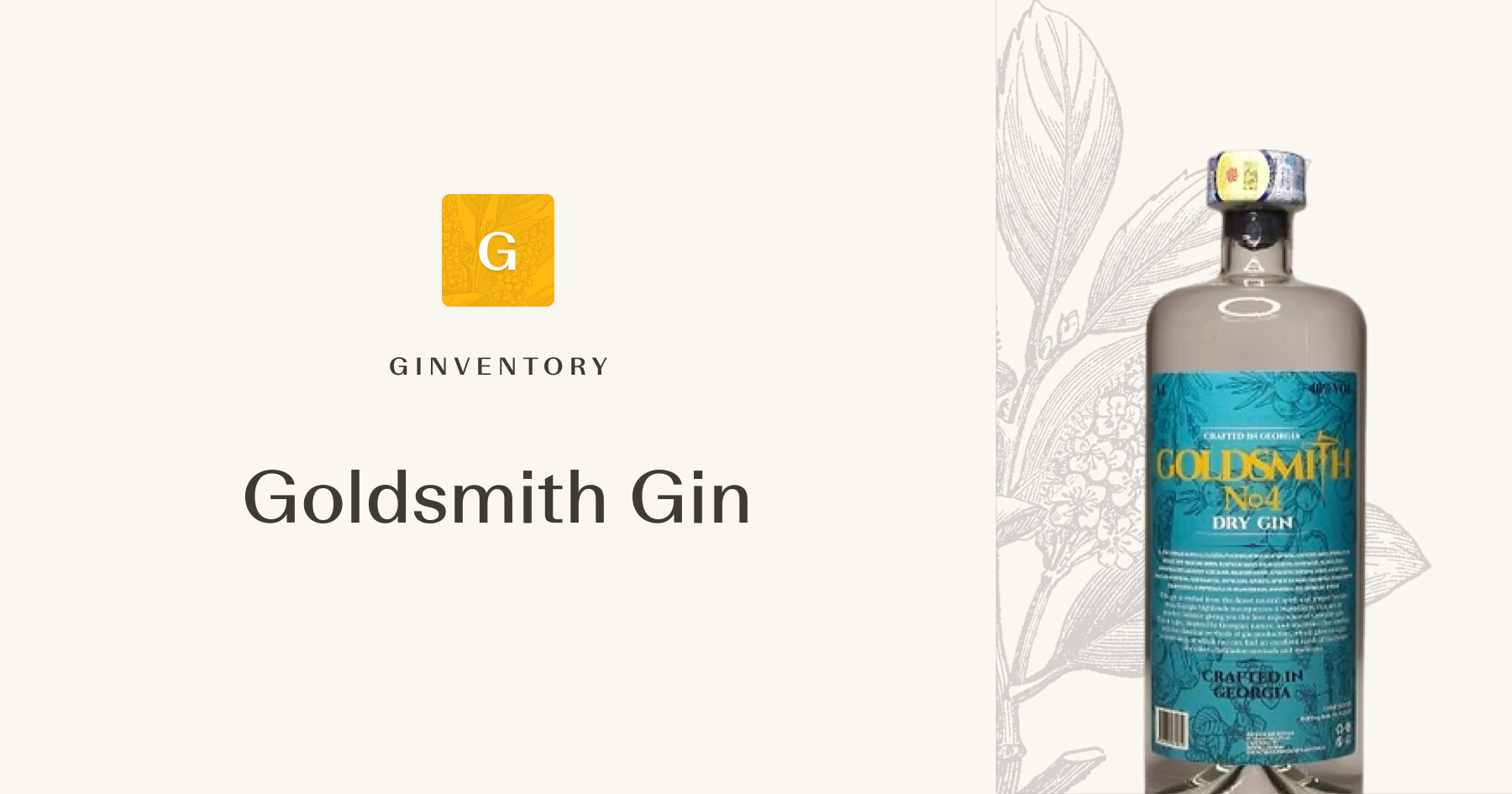 Goldsmith Gin — Gins | Ginventory