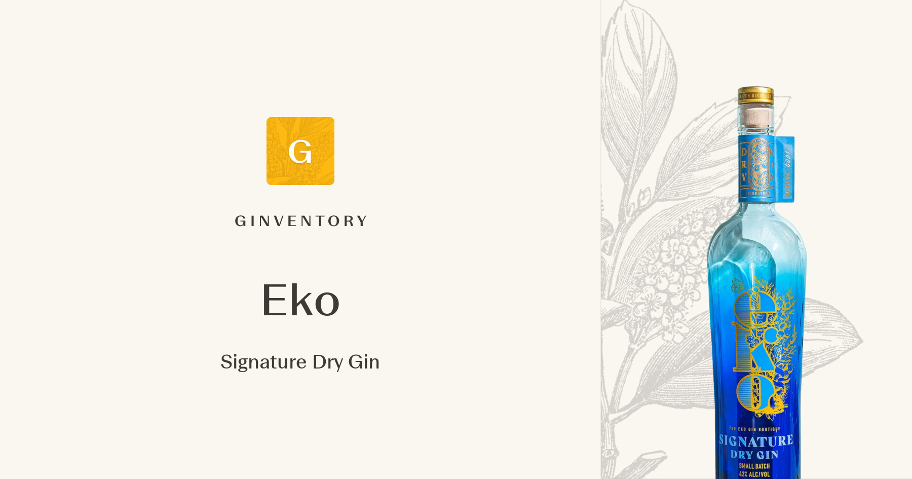 Eko - Signature Dry Gin — Gins | Ginventory
