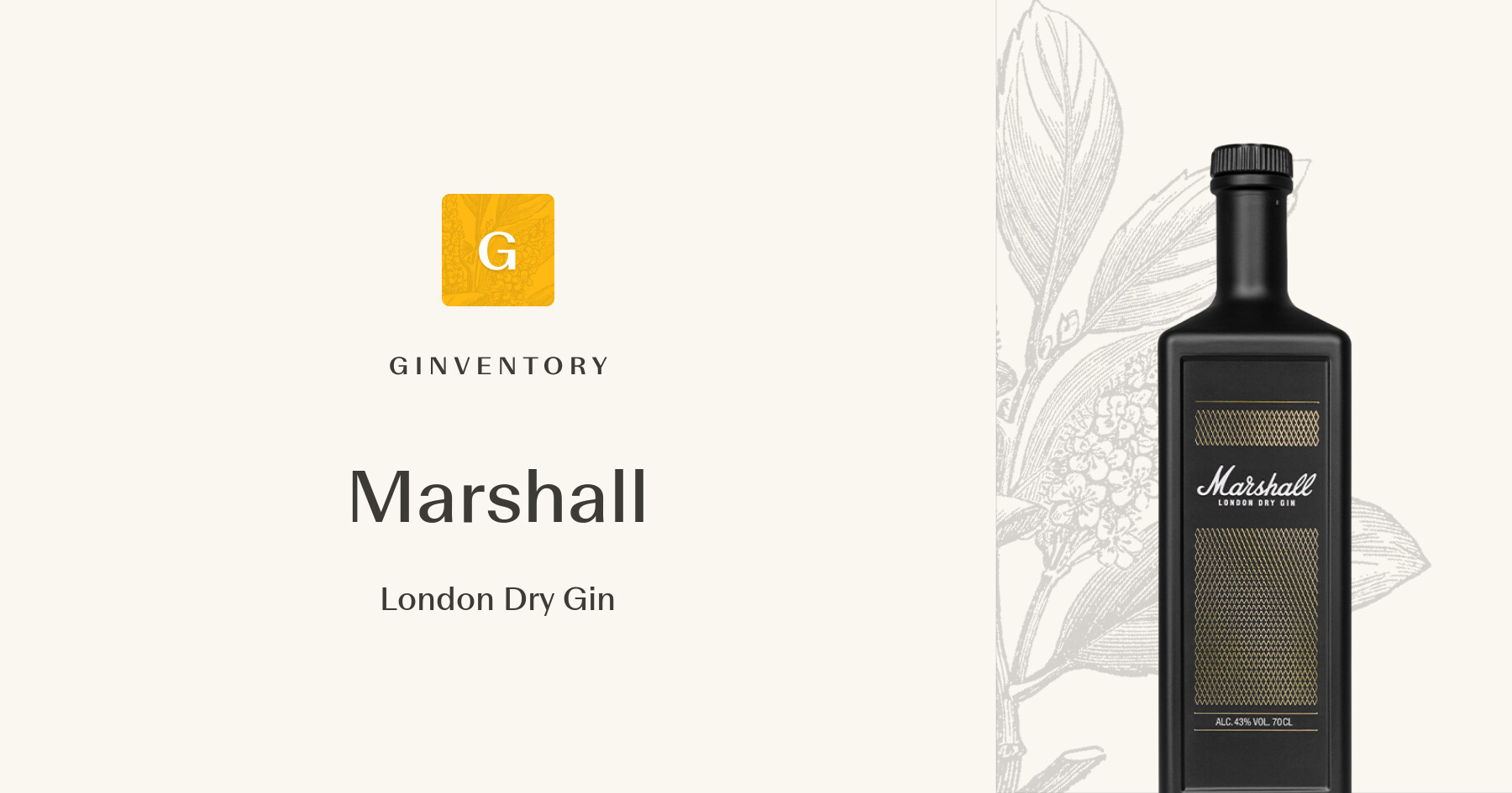 Marshall - London Dry Gin — Gins | Ginventory