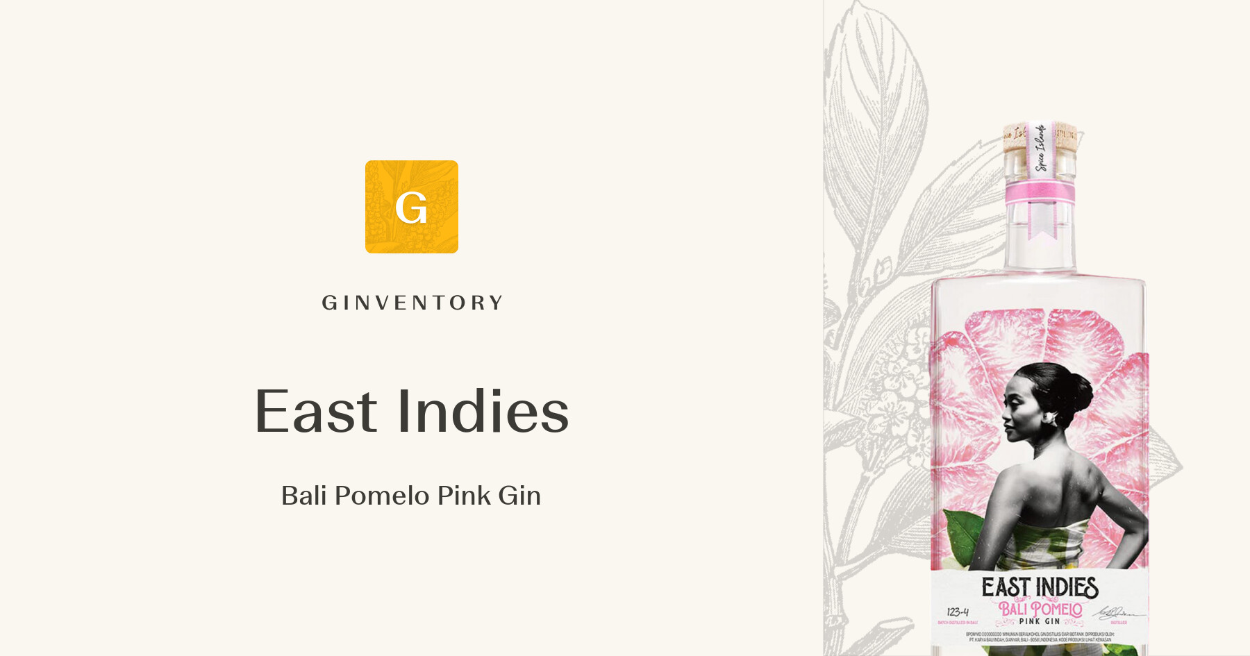 East Indies - Bali Pomelo Pink Gin — Gins | Ginventory
