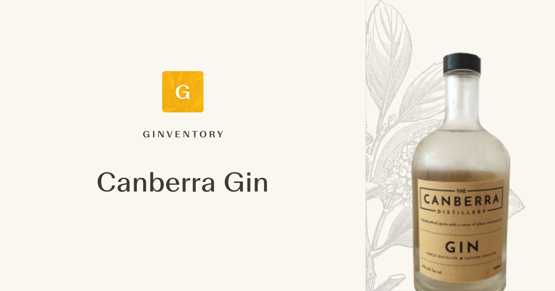 Canberra Gin — Gins | Ginventory
