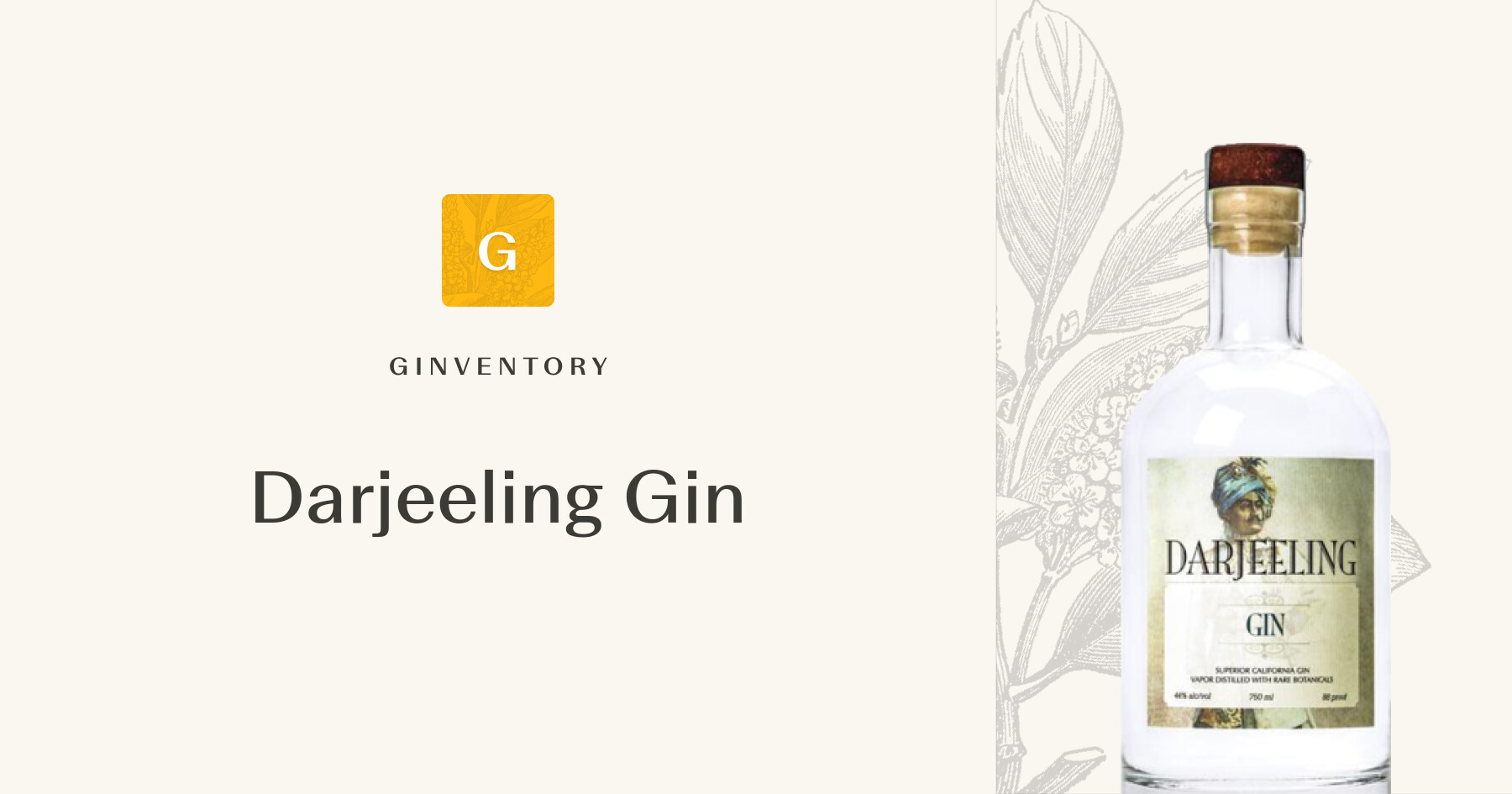 Darjeelingページ Darjeeling Gin — Gins | Ginventory