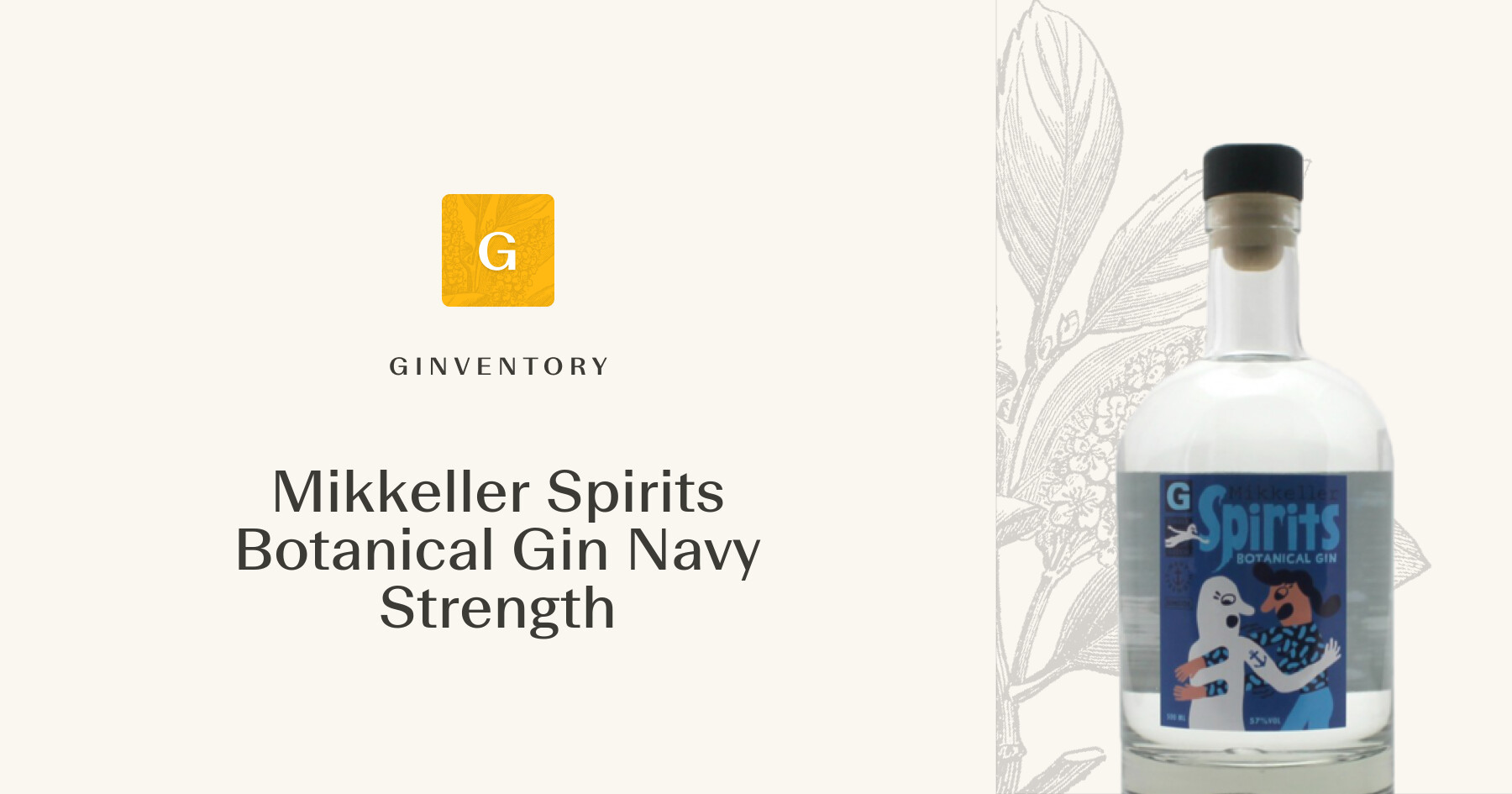 Mikkeller Spirits Botanical Gin Navy Strength — Gins | Ginventory
