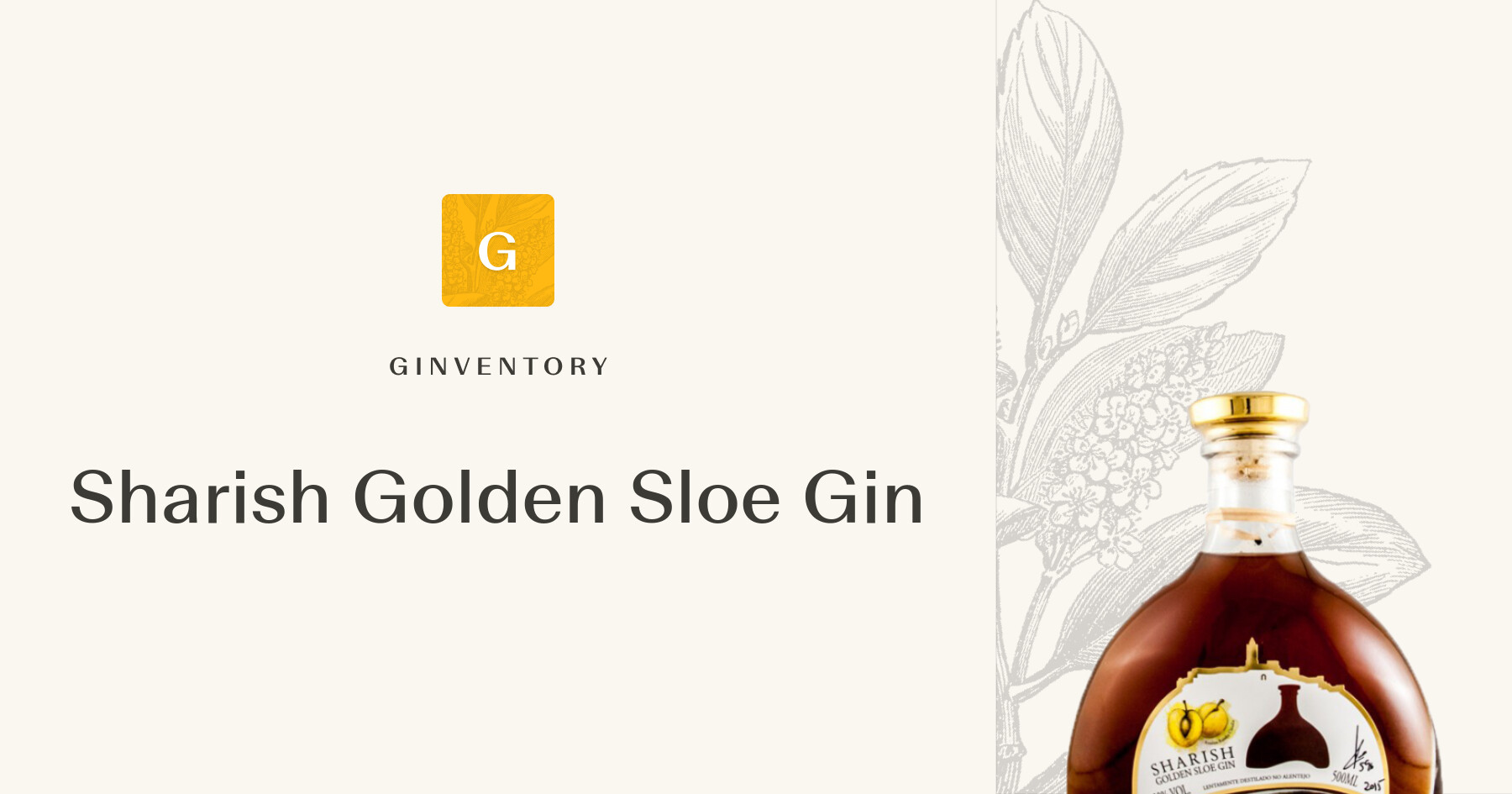 Sharish Golden Sloe Gin — Gins | Ginventory