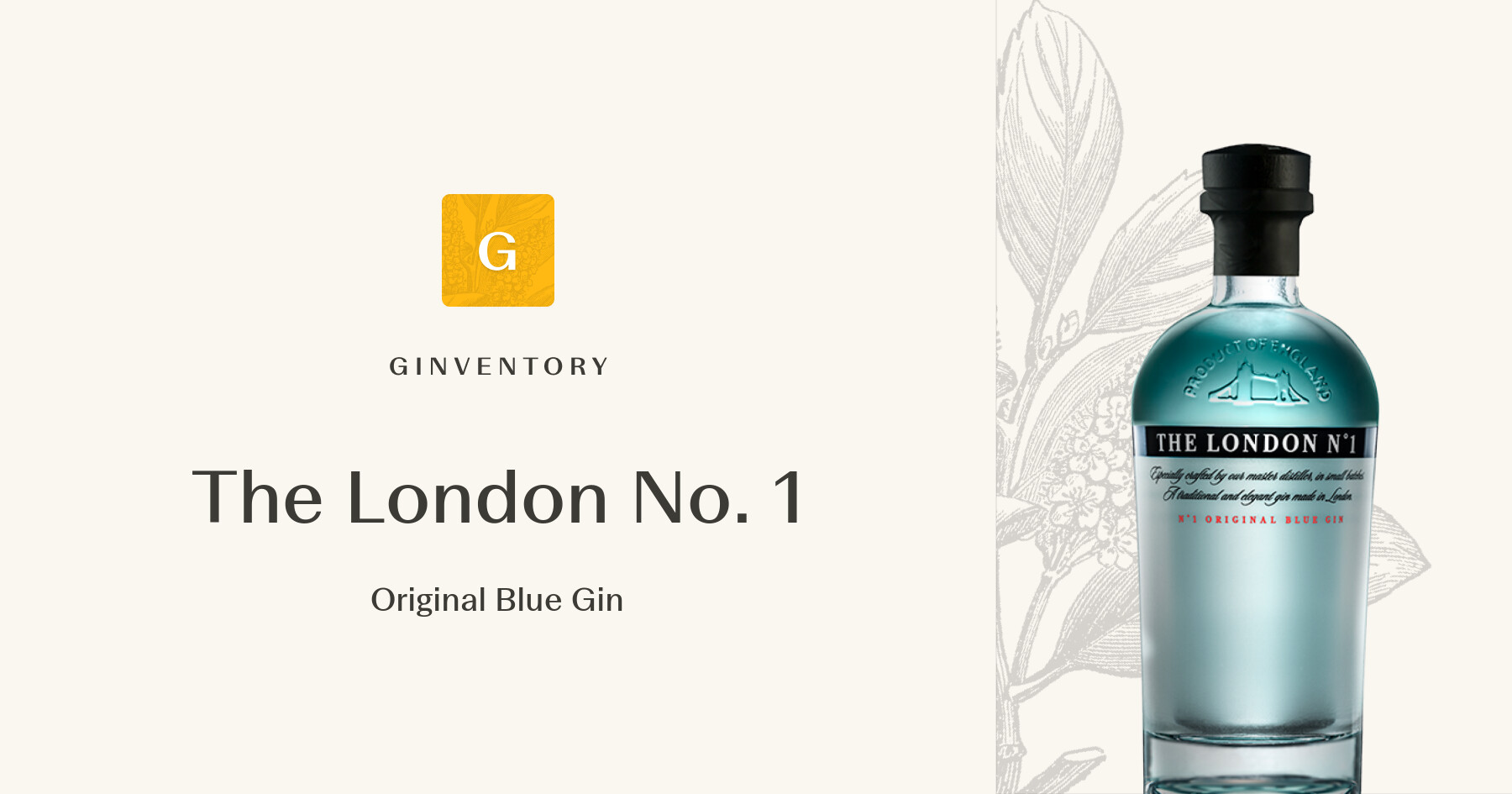 The London No. 1 - Original Blue Gin — Ginebras | Ginventory